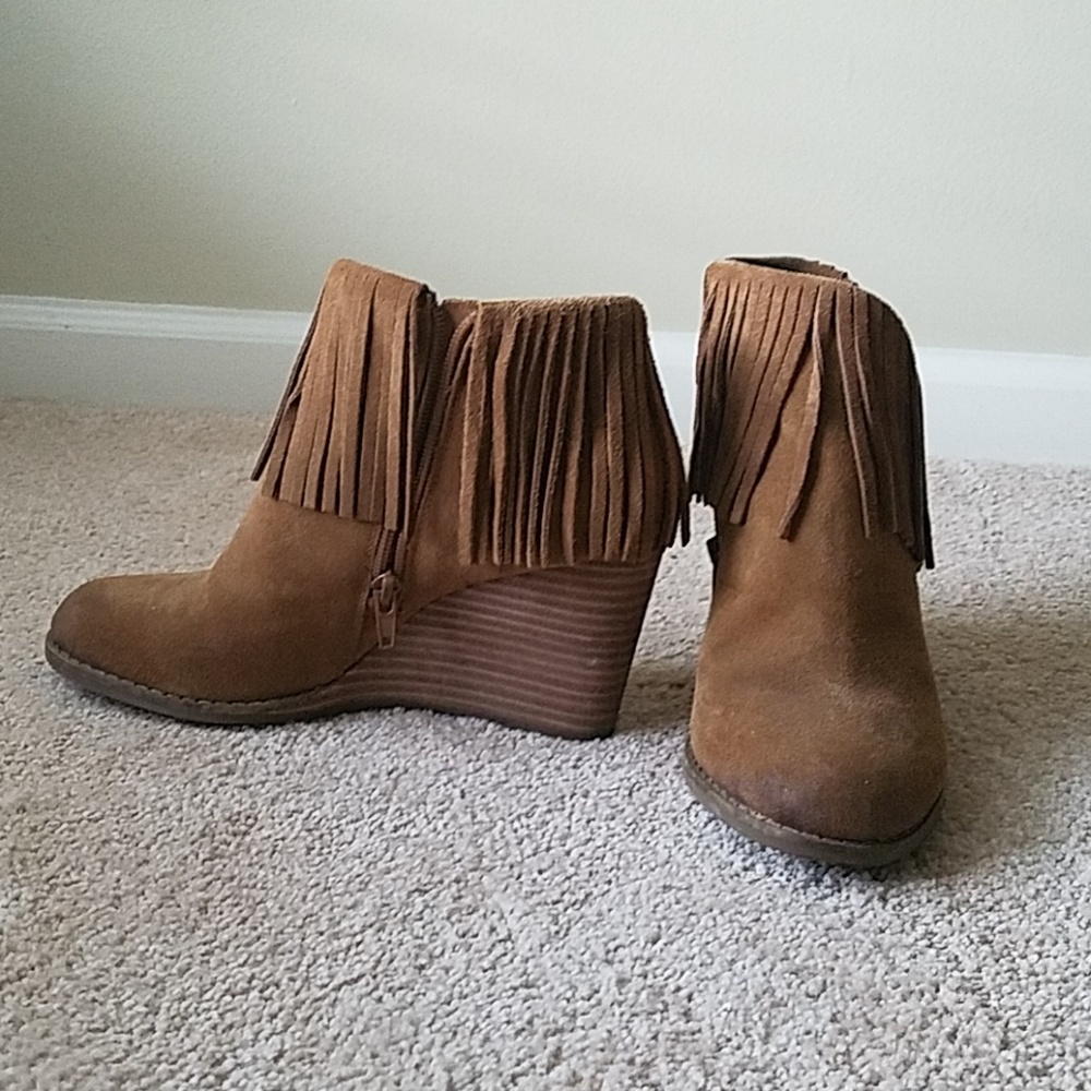 Lucky Brand Fringe Booties